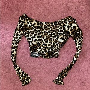 Leopard crop top